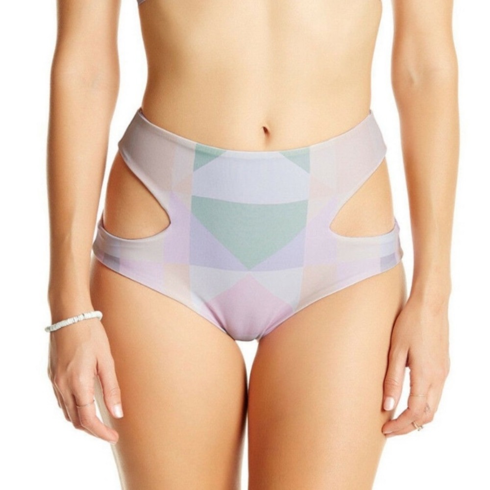 Mara Hofmann High-Waist Cutout Pastel Diamond
